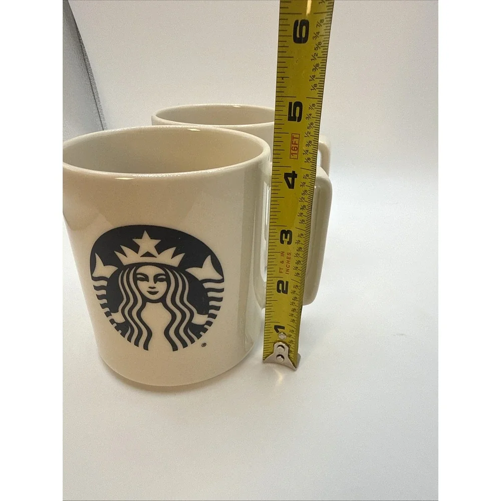 2015 Starbucks Siren Mermaid Logo Coffee Mugs Made In USA 14 oz Square Handle